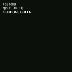 #0B100B - Gordons Green Color Image
